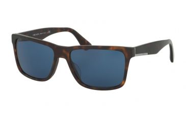 Image of Prada PR19SSF Single Vision Prescription Sunglasses PR19SSF-HAQ5P2-59 - Lens Diameter 59 mm, Frame Color Matte Havana