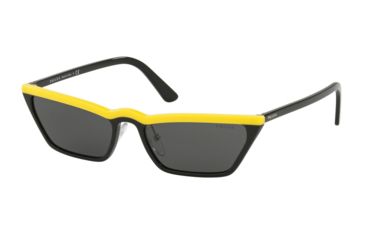 Image of Prada PR19US Prescription Sunglasses, 58mm, Yellow/black, PR19US-W195S0-58-SV
