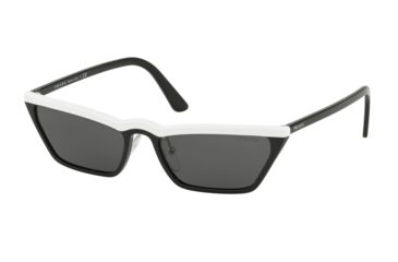 Image of Prada PR19US Prescription Sunglasses, 58mm, White/Black, PR19US-YC45S0-58-SV