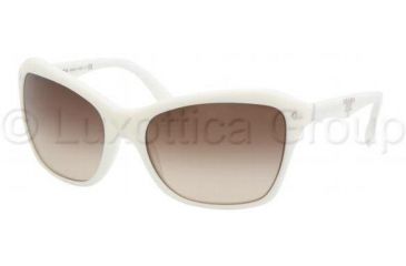 Image of Prada PR24NS Sunglasses 7S36S1-6118 - Ivory Brown Gradient