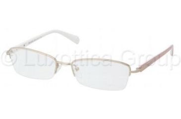 Image of Prada PR52OV Eyeglass Frames EAG1O1-5200 - Pale Gold Frame