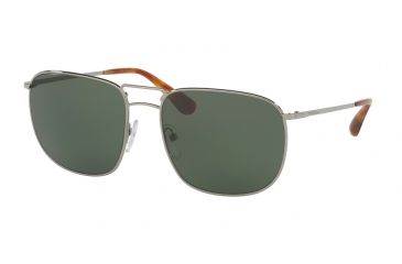 Image of Prada PR52TS Sunglasses 5AV6P0-60 - Lead Frame, Polar Green Lenses