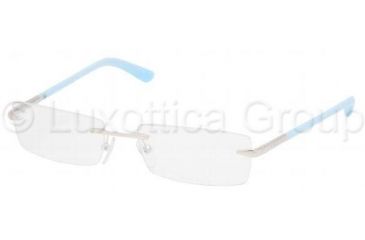 Image of Prada PR54NV Single Vision Prescription Eyeglasses AB81O1-5217 - Steel Frame
