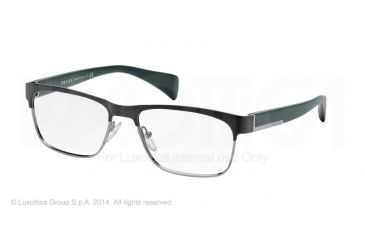 Image of Prada PR61PV Prescription Eyeglasses LAH1O1-55 - Matte Brown Frame