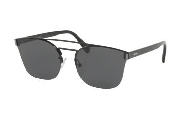 Image of Prada PR67TS Sunglasses 1AB5S0-63 - Black Frame, Grey Lenses