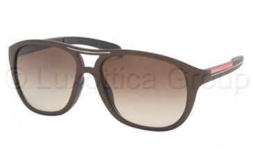 Image of Prada PS06IS Progressive Sunglasses - Matte Brown Frame / 57 mm Prescription Lenses, 7Y26S1-5715