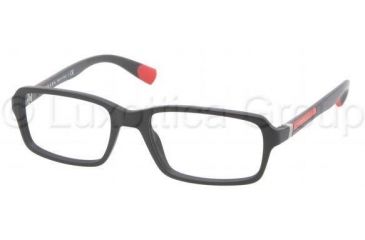Image of Prada PS01CV Eyeglass Frames 1BO1O1-5117 - Matte Black Frame, 55 mm Lens Diameter