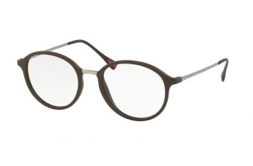 Image of Prada PS01IV Eyeglass Frames VYY1O1-51 - Brown Rubber Frame