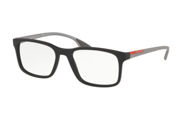 Image of Prada PS01LV Bifocal Prescription Eyeglasses, 52mm, Black Rubber, PS01LV-4901O1-52-BI