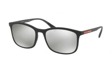 Image of Prada PS01TSF Progressive Prescription Sunglasses PS01TSF-DG02B0-57 - Lens Diameter 57 mm, Frame Color Black Rubber