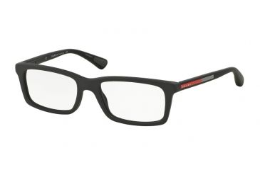 Image of Prada PS02CV Eyeglass Frames TFZ1O1-53 - Grey Rubber Frame