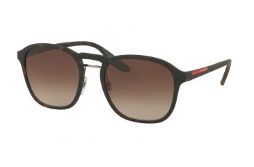 Image of Prada PS02SS Single Vision Prescription Sunglasses PS02SS-U616S1-55 - Lens Diameter 55 mm, Frame Color Havana Rubber