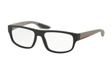 Image of Prada PS03GV Progressive Prescription Eyeglasses TFZ1O1-53 - Grey Rubber Frame