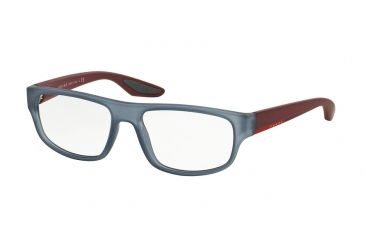Image of Prada PS03GV Progressive Prescription Eyeglasses UB91O1-53 - Light Grey Rubber Frame