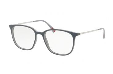 Image of Prada PS03IV Eyeglass Frames VIM1O1-52 - Dk Grey/lt Grey Rubber Frame