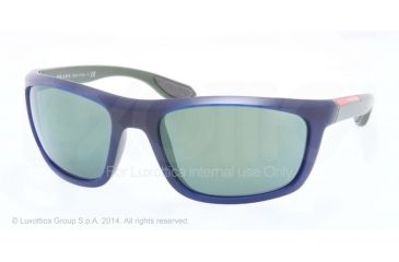 Image of Prada PS04PS Single Vision Prescription Sunglasses PS04PS-OAI3C0-62 - Lens Diameter 62 mm, Frame Color Blue Demi Shiny