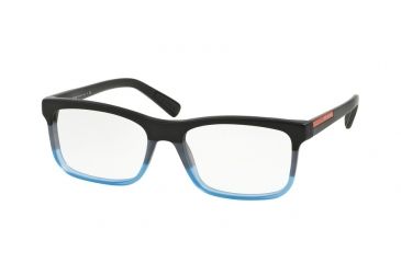 Image of Prada PS05FV Bifocal Prescription Eyeglasses TWT1O1-53 - Black/Grey/Blu Frame