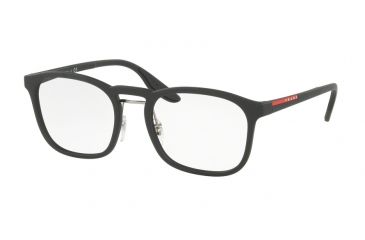 Image of Prada PS06HV Bifocal Prescription Eyeglasses DG01O1-52 - Black Rubber Frame