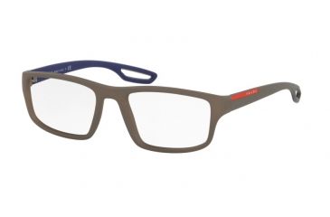 Image of Prada PS09GV Bifocal Prescription Eyeglasses UR41O1-55 - Brown Rubber Frame