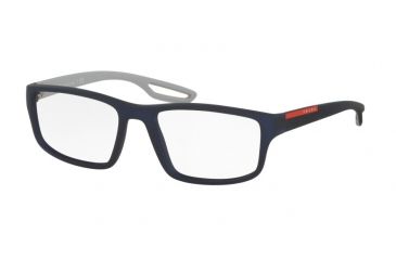 Image of Prada PS09GV Bifocal Prescription Eyeglasses UR51O1-53 - Blue Rubber Frame