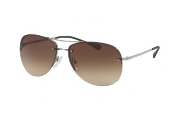 Image of Prada PS50RS Sunglasses 5AV6S1-59 - Gunmetal Frame, Brown Gradient Lenses