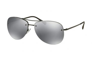 Image of Prada PS50RS Sunglasses 7AX5L0-59 - Black Frame, Light Grey Mirror Black Lenses