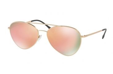Image of Prada PS50SS Single Vision Prescription Sunglasses, 60mm, Matte Gold, PS50SS-1BK6Q2-60-SV