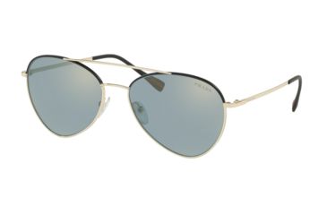 Image of Prada PS50SS Single Vision Prescription Sunglasses PS50SS-AAV298-60 - Lens Diameter 60 mm, Frame Color Pale Gold/Black