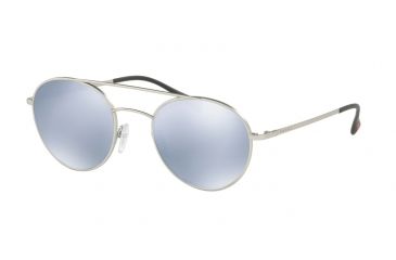 Image of Prada PS51SS Progressive Prescription Sunglasses PS51SS-1AP5Q0-54 - Lens Diameter 54 mm, Frame Color Matte Silver