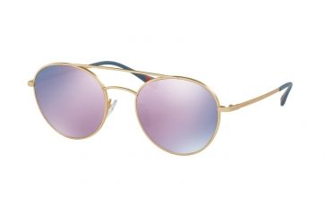 Image of Prada PS51SS Progressive Prescription Sunglasses PS51SS-1BK5T0-54 - Lens Diameter 54 mm, Frame Color Matte Gold