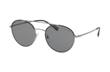 Image of Prada PS51SS Progressive Prescription Sunglasses, 51mm, Gunmetal / Grey, PS51SS-290255-51-PRO