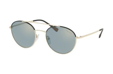 Image of Prada PS51SS Progressive Prescription Sunglasses, 54mm, Pale Gold/Black, PS51SS-AAV298-54-PRO