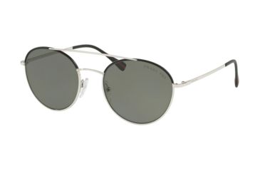 Image of Prada PS51SS Progressive Prescription Sunglasses PS51SS-GAQ5X1-51 - Lens Diameter 51 mm, Frame Color Silver / Black