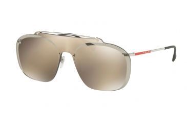 Image of Prada PS51TS Progressive Prescription Sunglasses PS51TS-1BC128-37 - Lens Diameter 137 mm, Lens Diameter 37 mm, Frame Color Silver