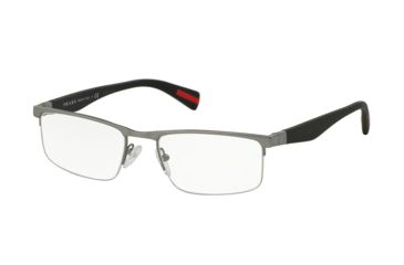 Image of Prada PS52FV Single Vision Prescription Eyeglasses UA31O1-52 - Gunmetal Rubber Frame