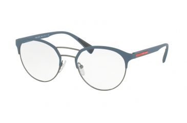 Image of Prada PS52HV Bifocal Prescription Eyeglasses VHO1O1-50 - Avio Rubber/gunmteal Frame