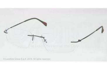 Image of Prada PS54EV Eyeglass Frames ROV1O1-53 - Military Green Demi Shiny Frame