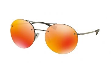 Image of Prada PS54RS Sunglasses 5AV5M0-56 - Gunmetal Frame, Brown Mirror Orange Lenses