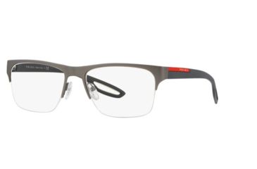 Image of Prada PS55FV Progressive Prescription Eyeglasses, 56mm, Gunmetal Rubber, PS55FV-DG11O1-56-PRO