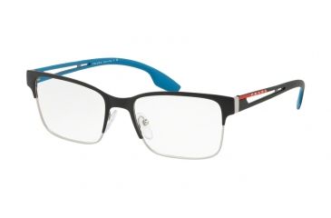 Image of Prada PS55IV Prescription Eyeglasses, 55mm, Matte Black/Matte Silver, PS55IV-YTI1O1-55-SV