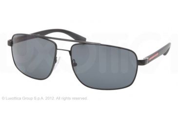 Image of Prada PS55NS Single Vision Prescription Sunglasses PS55NS-1BO5Z1-60 - Lens Diameter 60 mm, Frame Color Demi-Shiny Black