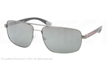 Image of Prada PS55NS Single Vision Prescription Sunglasses PS55NS-7CQ7W1-63 - Lens Diameter 63 mm, Frame Color Gunmetal Demi Shiny