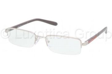 Image of Prada PS57BV Single Vision Prescription Eyeglasses 1AP1O1-5118 - Silver Demi Shiny Frame