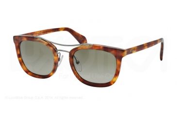 Image of Prada SOCIETY PR17QS Progressive Prescription Sunglasses PR17QS-4BW1X1-52 - Lens Diameter 52 mm, Frame Color Light Havana