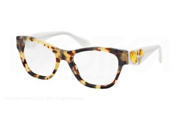 Image of Prada VOICE PR07RV Bifocal Prescription Eyeglasses 7S01O1-51 - Medium Havana Frame