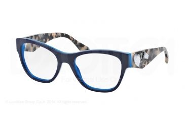 Image of Prada VOICE PR07RV Bifocal Prescription Eyeglasses TFF1O1-51 - Top Blue/Azure Frame