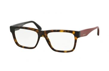 Image of Prada VOICE PR16RV Eyeglass Frames 2AU1O1-51 - Havana Frame