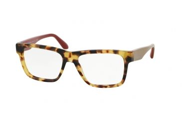 Image of Prada VOICE PR16RV Eyeglass Frames 7S01O1-51 - Light Havana Frame