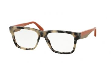 Image of Prada VOICE PR16RV Eyeglass Frames KAD1O1-53 - White Havana Frame