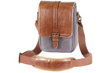 Image of Praktica Heritage Binocular Shoulder Bag, Grey/Tan PRA188